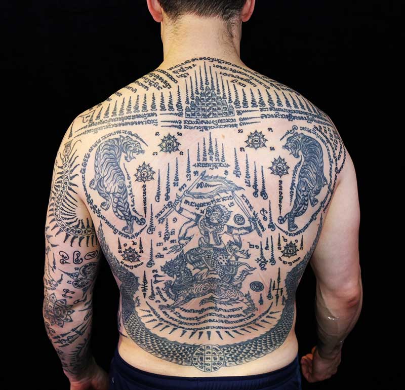 Thai Tattoo Sak Yant full back piece