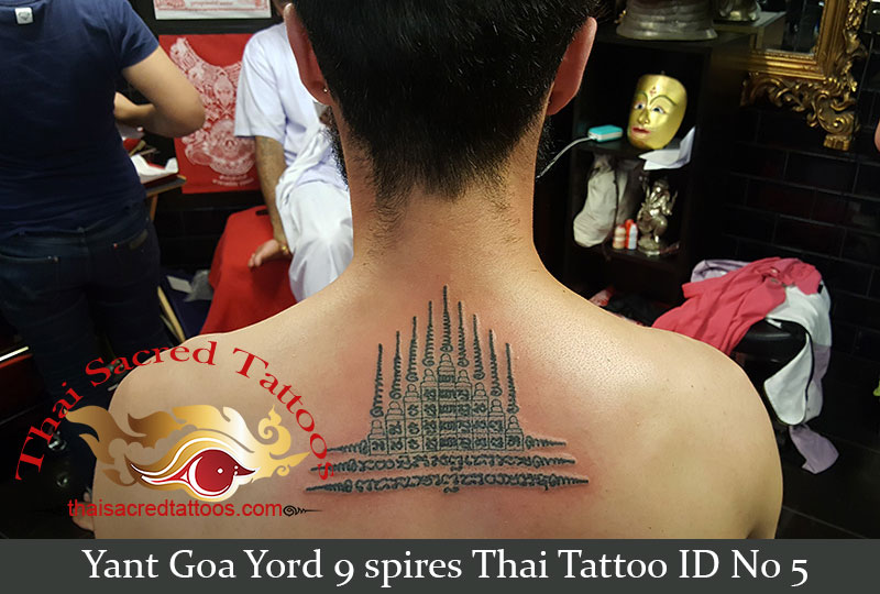 Yant Goa Yord 9 spires Thai Tattoo