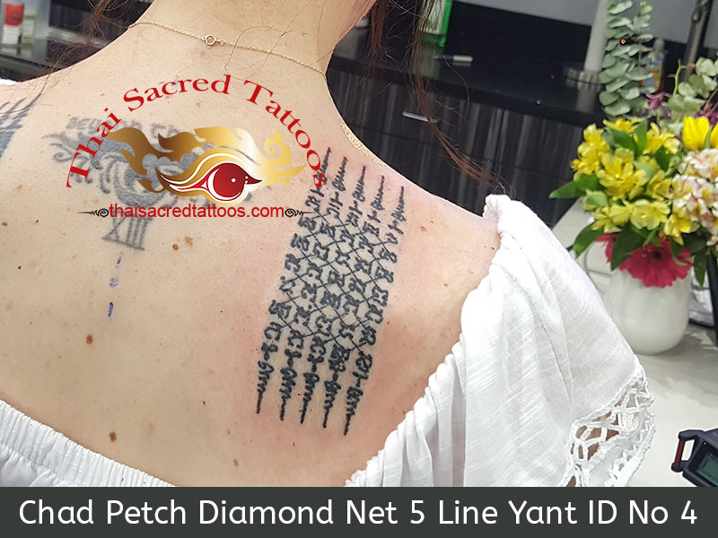 Chad Petch Diamond Net 5 Line Yant Thai Tattoo
